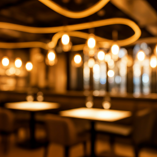 Warm golden restaurant interior representing hospitality bookkeeping support