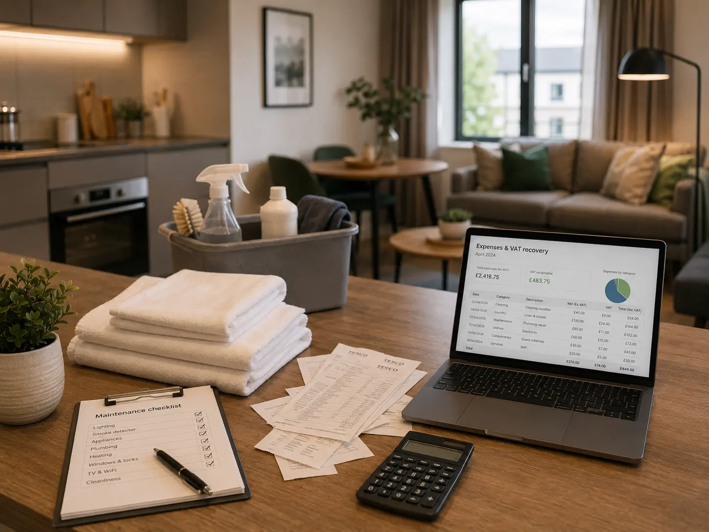 Warm-toned visual for VAT expense recovery