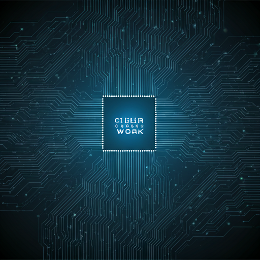 Ultra close up of high-tech circuit board traces with warm golden lighting and shallow depth of field